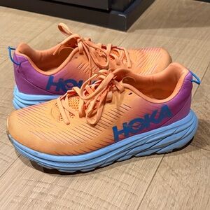 Hoka Ladies Rincon 3 Sneaker - orange blue pink - EXCELLENT CONDITION